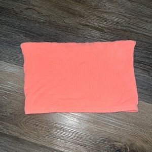 Coral toned tube top